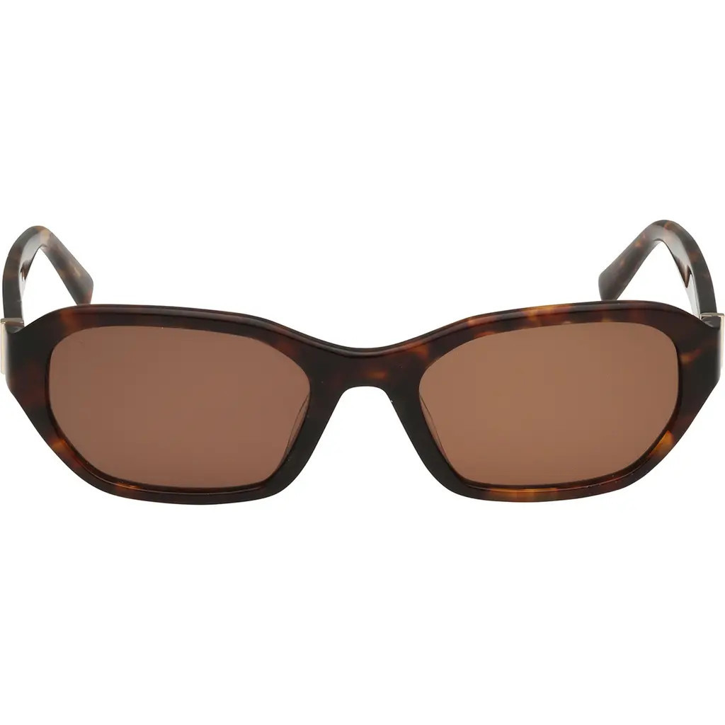 ABERCROMBIE & FITCH 52mm Oval Sunglasses in Dark Havana /Brown Lens at Nordstrom | Nordstrom