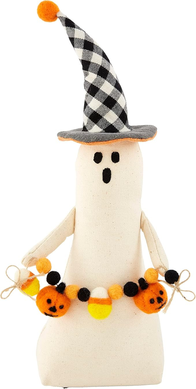 Mud Pie Ghost Sitter, Buffalo Check, 13" x 5" | Amazon (US)