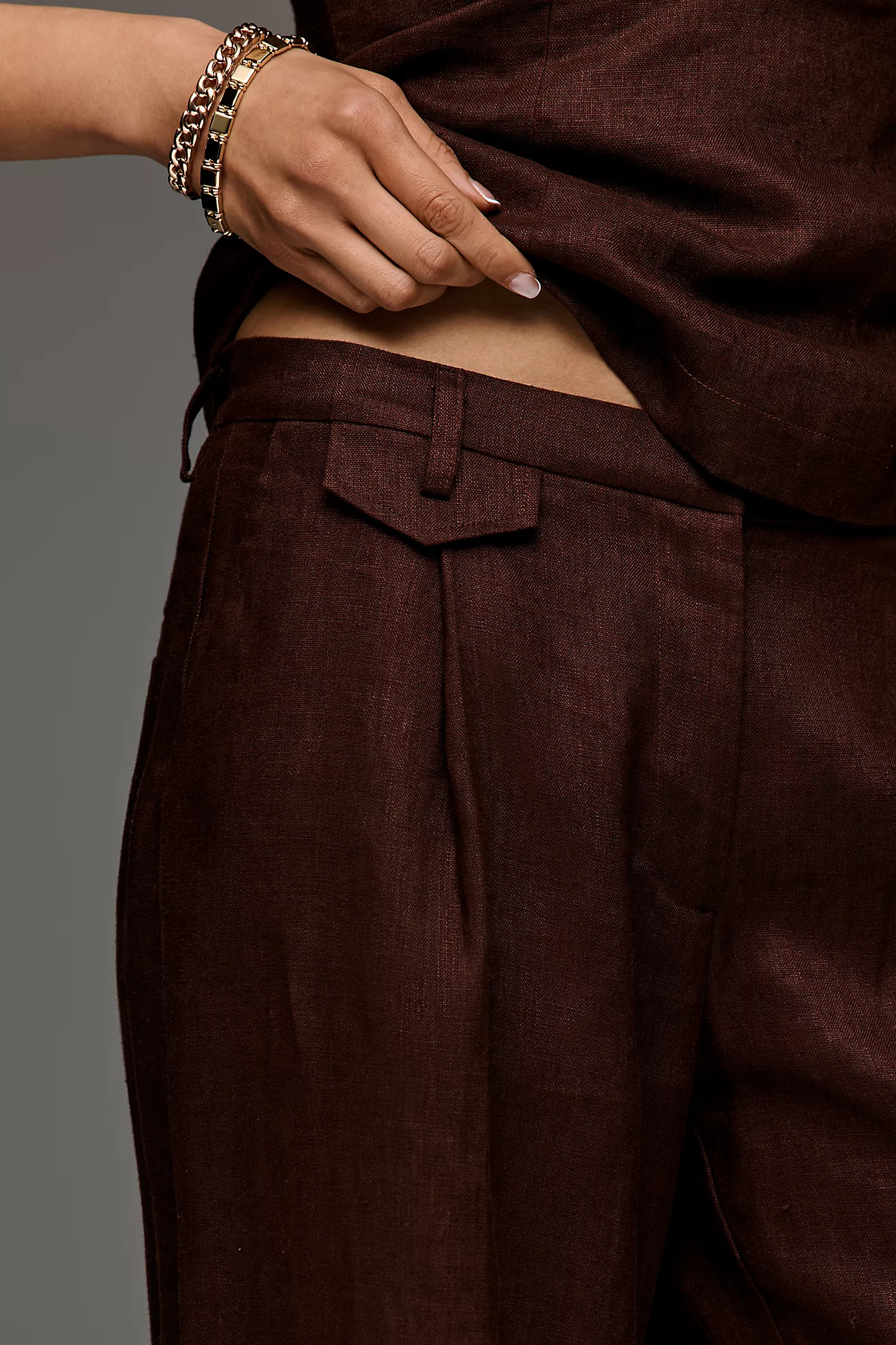 Bardot Geordy Hipster Linen Pants | Anthropologie (US)