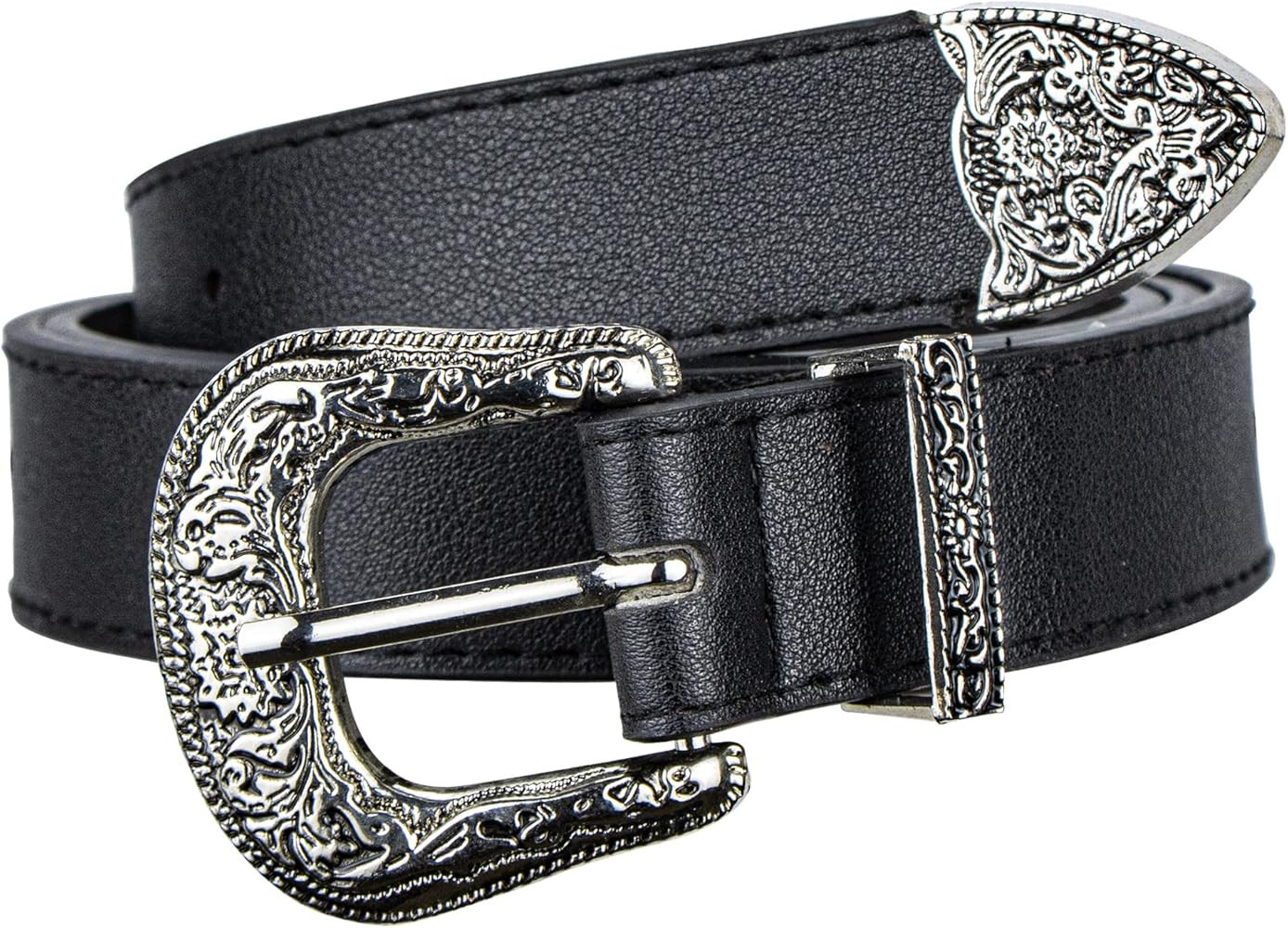 OVOY Western-Belts Women-Leather-Belt Vintage Waist-Belt with Buckle for Ladies Jeans Dresses | Amazon (US)