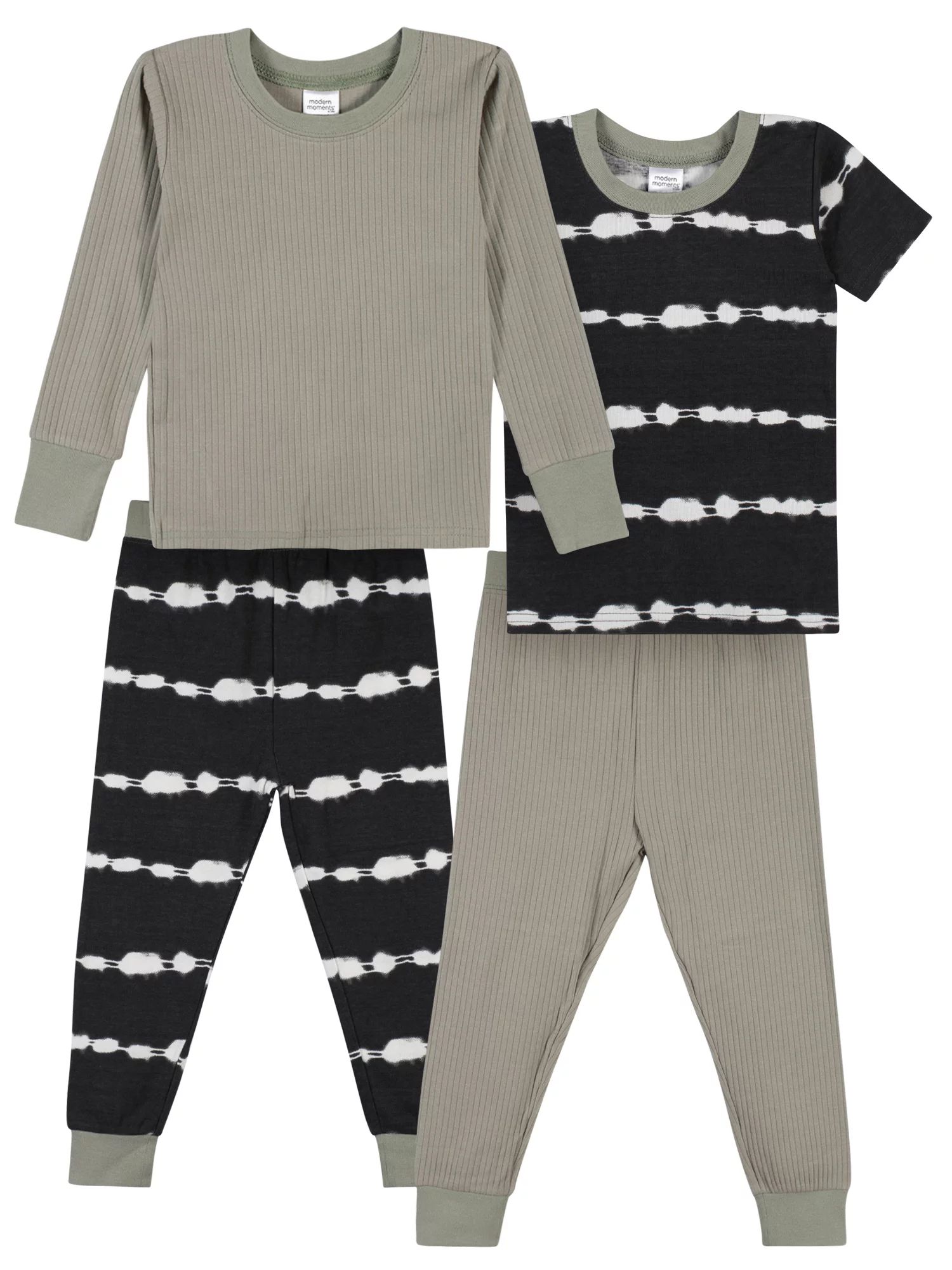 Modern Moments by Gerber Baby & Toddler Boy Snug-Fit Cotton Pajamas, 4-Piece, Sizes 12M-5T - Walm... | Walmart (US)