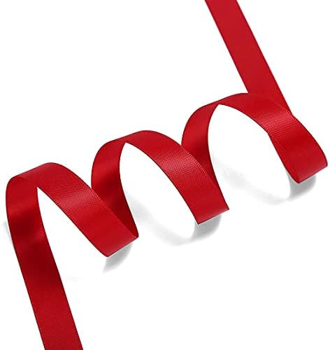 Satin Ribbon 5/8 Inch Red Double Faced - 25 Yards for Gift Wrapping DIY Bows Crafts Bridal Bouquet C | Amazon (US)