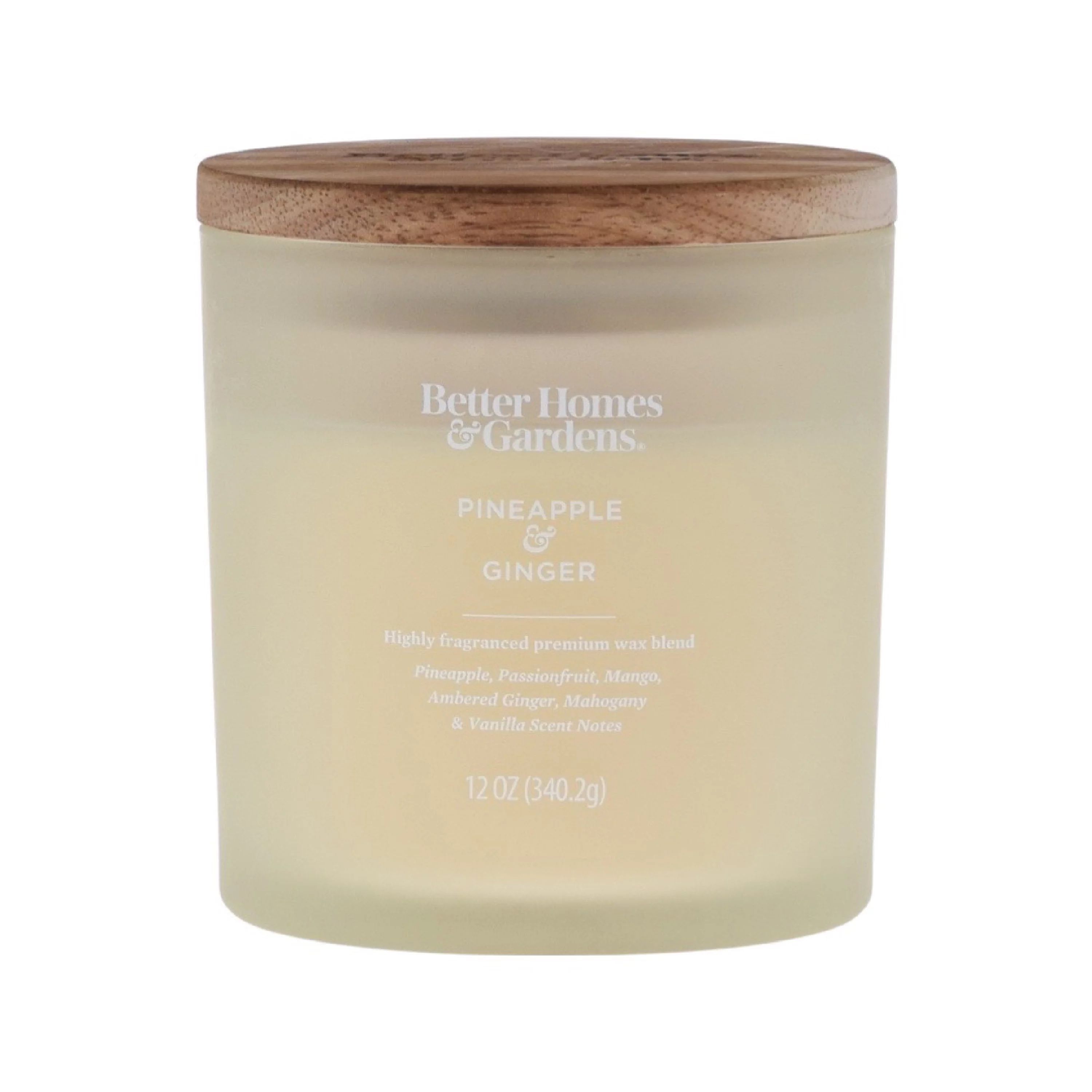 Better Homes & Gardens Pineapple & Ginger Scented 12oz 2-wick Candle - Walmart.com | Walmart (US)