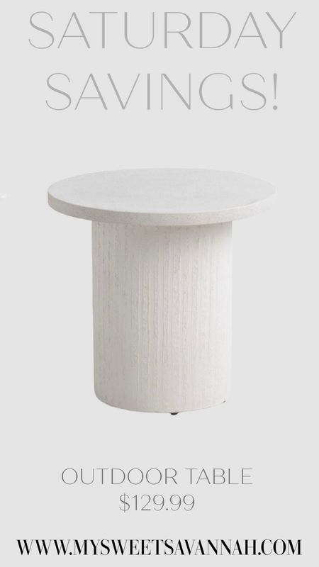 Outdoor accent table 

Home decor 
Furniture
Sale alert 
Amazon 
Pottery barn 
Target 
Interior design 
Modern organic
Interior styling 
Neutral interiors 
Luxe for less 
Savings 
Sale alert 
Look for less 
White
Neutral home decor 

#LTKSeasonal #LTKsalealert #LTKhome