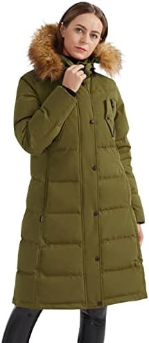 Orolay Women's Down Jacket Winter Long Coat Windproof Puffer Jacket with Fur Hood | Amazon (US)