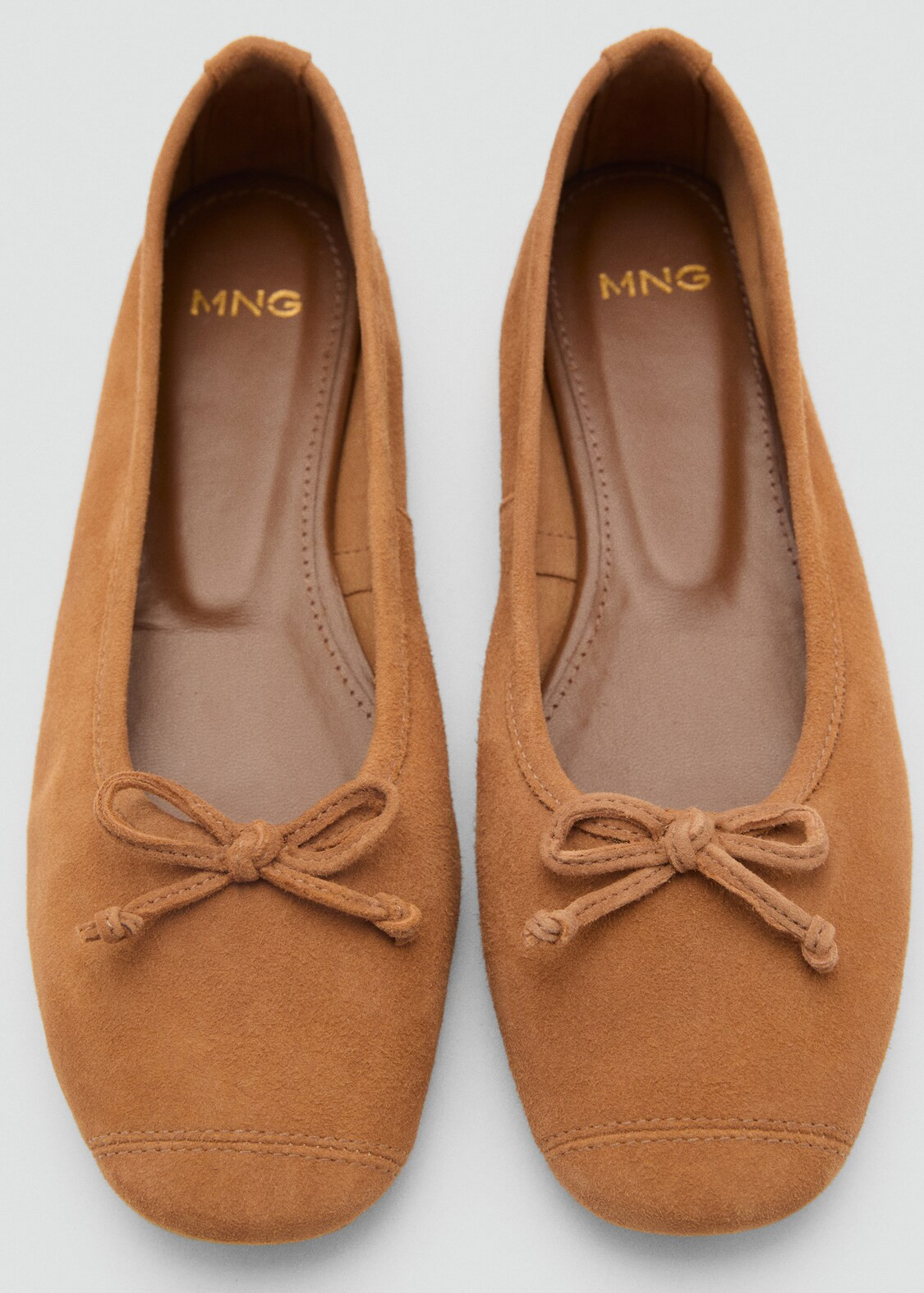 Bow suede ballerina - Women | MANGO USA | Mango (US/MX/AU)