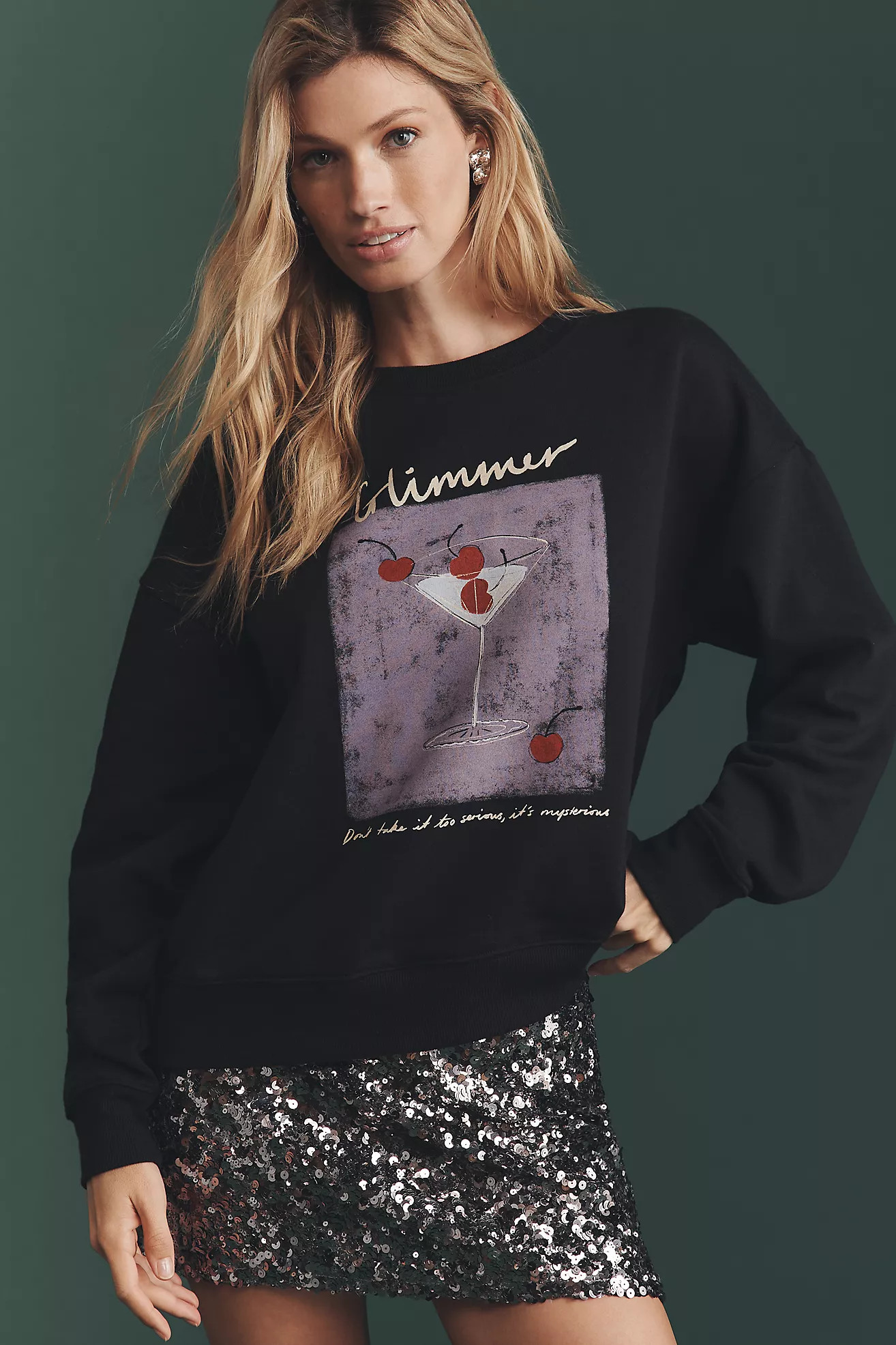 Maeve x Natalia Bagniewska Cocktail Sweatshirt | Anthropologie (US)