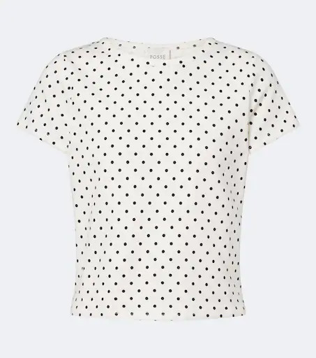 Tommy polka-dot cotton-blend jersey T-shirt | Mytheresa (US/CA)