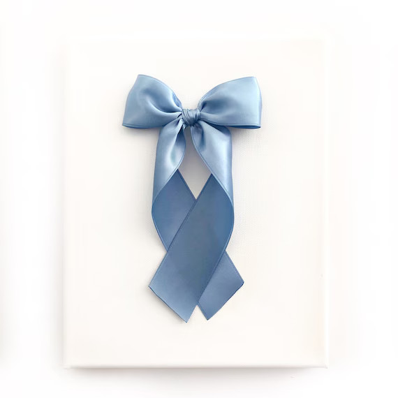 Luxe Satin Bow // French Blue | Etsy | Etsy (US)