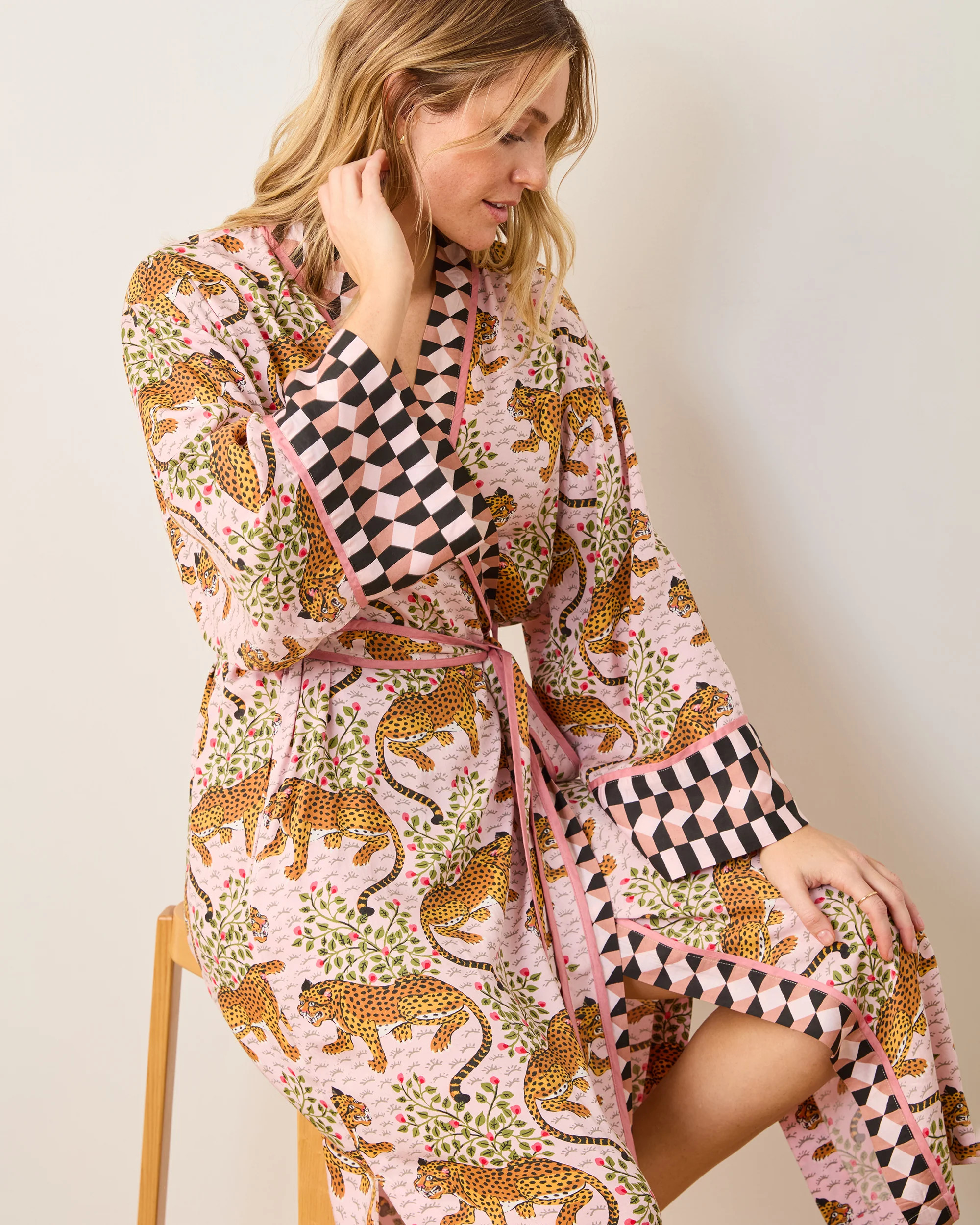 Bagheera - Eco Satin Robe - Blush | Printfresh