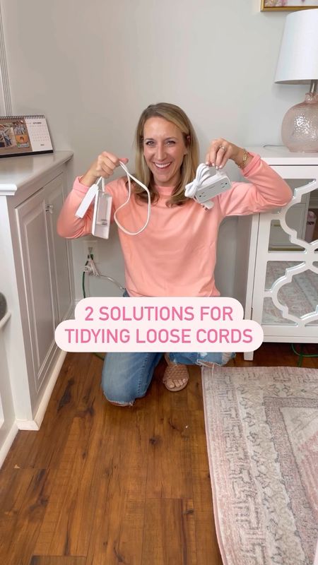 Organizing tips for loose cords. Home organization ideas. Organizing solutions. Cord organization. Tidy tips. 

#LTKhome #LTKfindsunder50