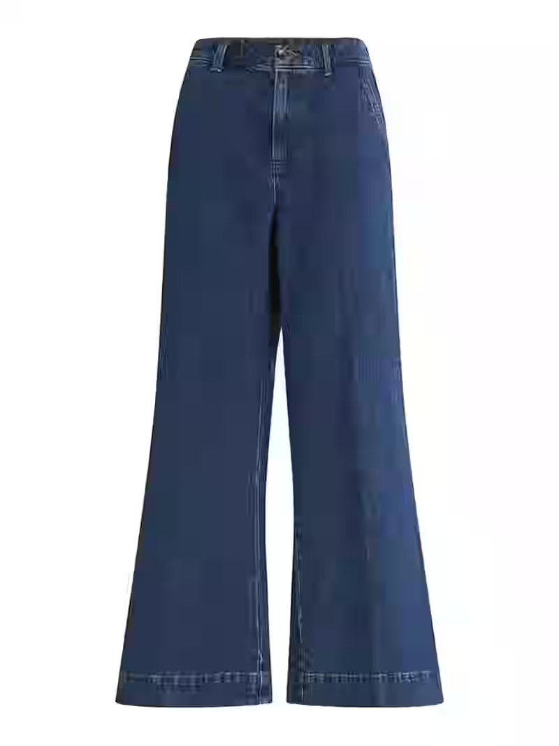 Free Assembly's Women's Wide Leg Trouser Jeans, 28", 30", and 32" Inseams, Sizes 0-18 | Walmart (US)