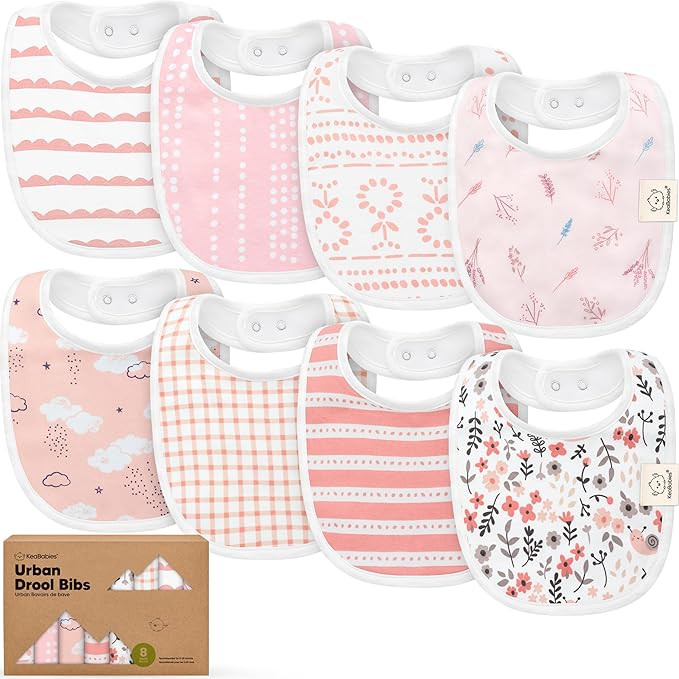 8-Pack Organic Baby Bibs for Boys, Girls - Soft Cotton Drooling and Teething Bibs for Baby Girl &... | Amazon (US)