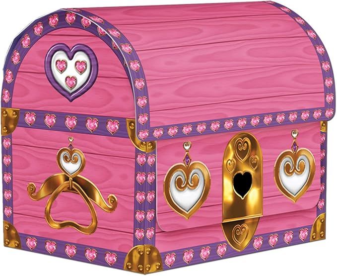 Beistle 4-Pack Princess Treasure Chests, 3-1/2-Inch by 41/4-Inch, 4 piece | Amazon (US)