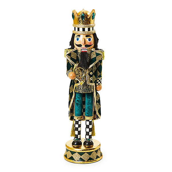 MacKenzie-Childs Emerald Luxe Nutcracker | MacKenzie-Childs