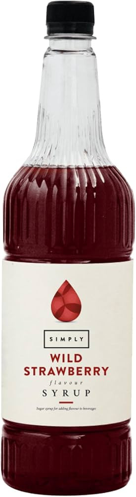 Simply Wild Strawberry Syrup, Vegan & Nut Free Flavoured Syrup for Coffee, Cocktails & Baking (1 ... | Amazon (UK)