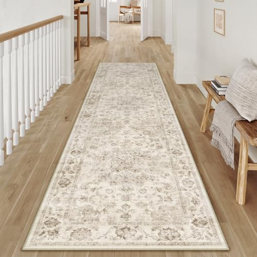 WondRg 2x12 Beige Neutral Runner Rug | Amazon (US)