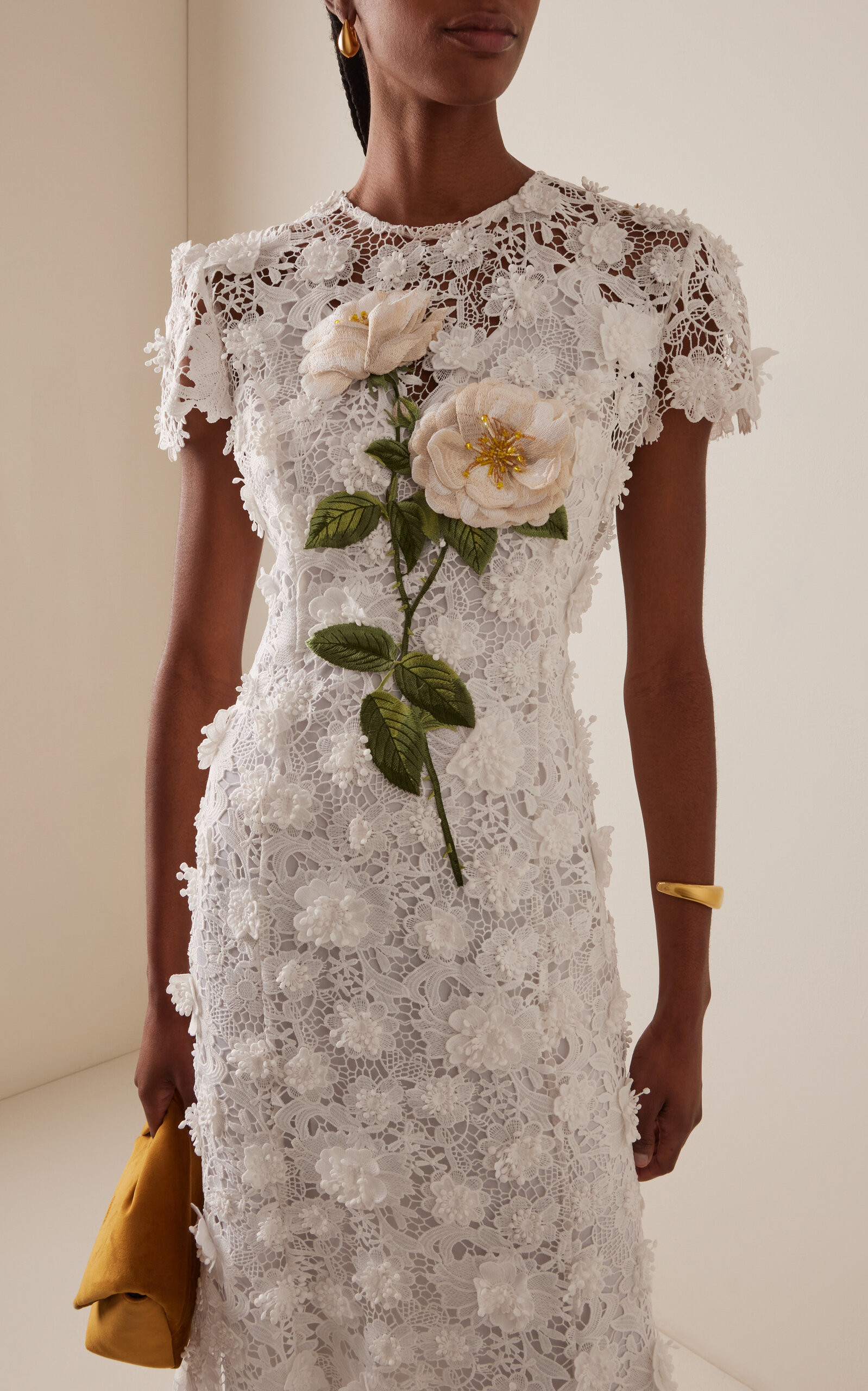 Monique Floral-Embroidered Lace Maxi Dress | Moda Operandi (Global)