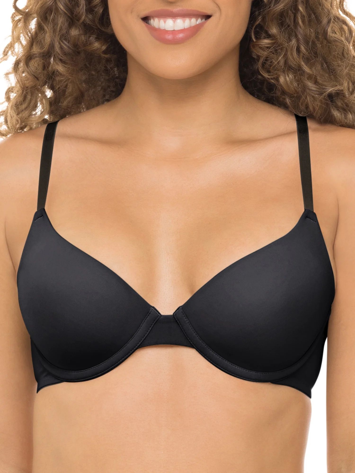 No Boundaries Women's Lightly Lined Underwire T-Shirt Bra, Sizes 34A to 40DDD | Walmart (US)