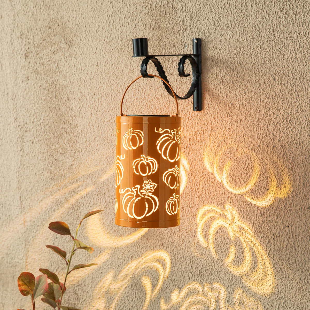 10.75"H Fall Pumpkin Solar Powered LED Lantern | Wayfair North America
