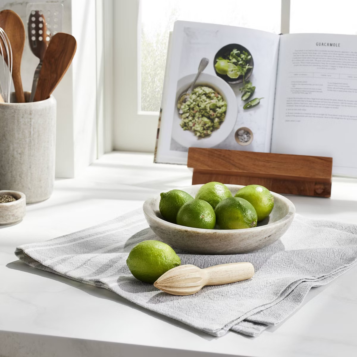 Block Stripe Flour Sack Kitchen Towel Light Gray/Cream - Hearth & Hand™ with Magnolia: Cotton D... | Target