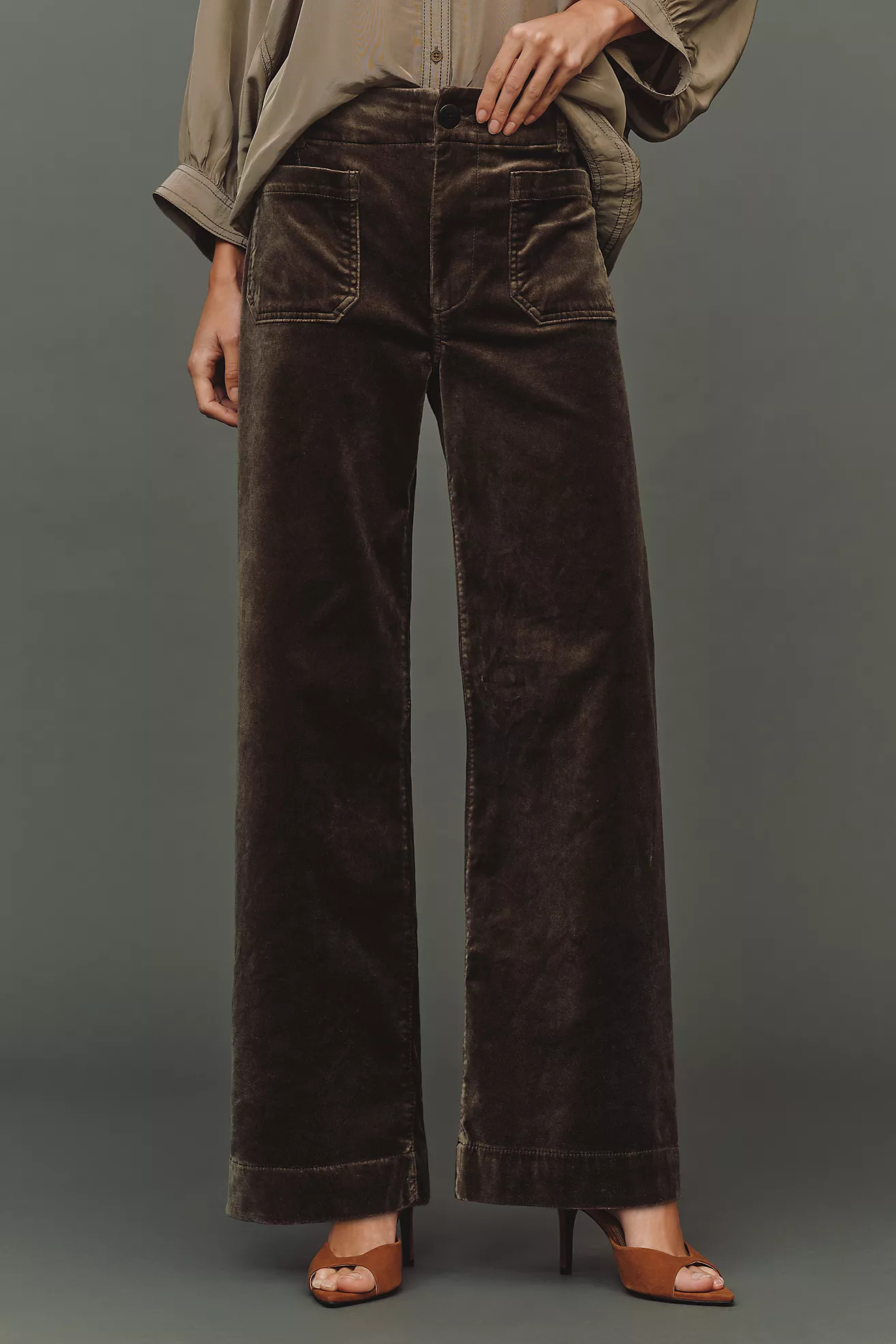 The Colette Full-Length Velvet Pants by Maeve | Anthropologie (US)