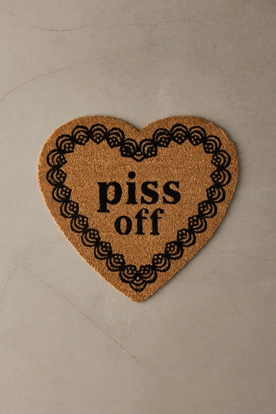 P*** Off Heart Shaped Coir Doormat | Urban Outfitters (US and RoW)
