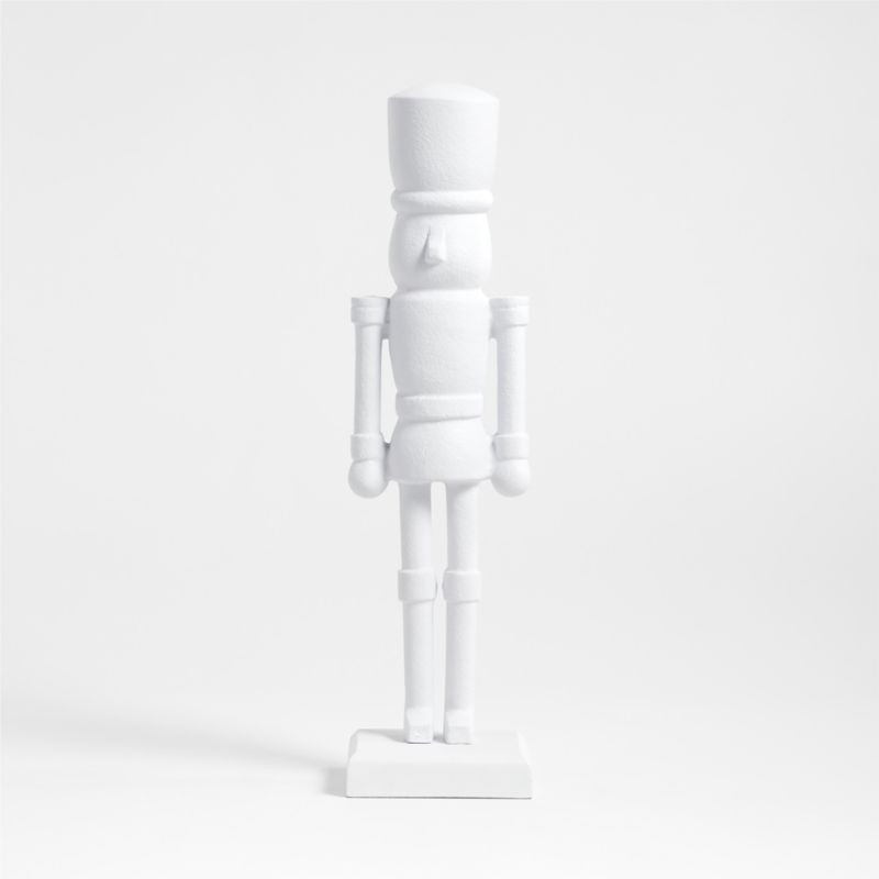 18" Matte White Christmas Nutcracker + Reviews | Crate & Barrel | Crate & Barrel