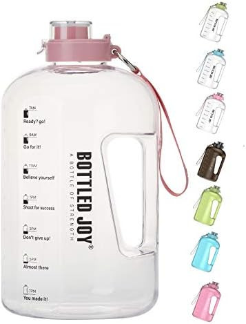 BOTTLED JOY 1 Gallon Water Bottle, BPA Free Large Water Bottle Hydration with Motivational Time M... | Amazon (US)