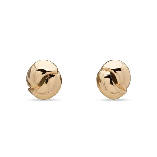 Chaps Womens Gold Tone Knot Post Button Stud Earrings - Walmart.com | Walmart (US)
