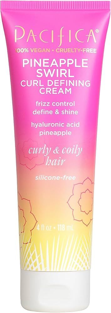 Pacifica Beauty, Pineapple Curls, Curl Defining Cream, For Curly, Coily and Textured Hair Types, ... | Amazon (US)