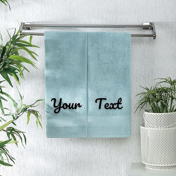 Personalized Hand Towels - Customized Turkish Cotton Towel Set, Monogrammed Towels with Initials,... | Amazon (US)