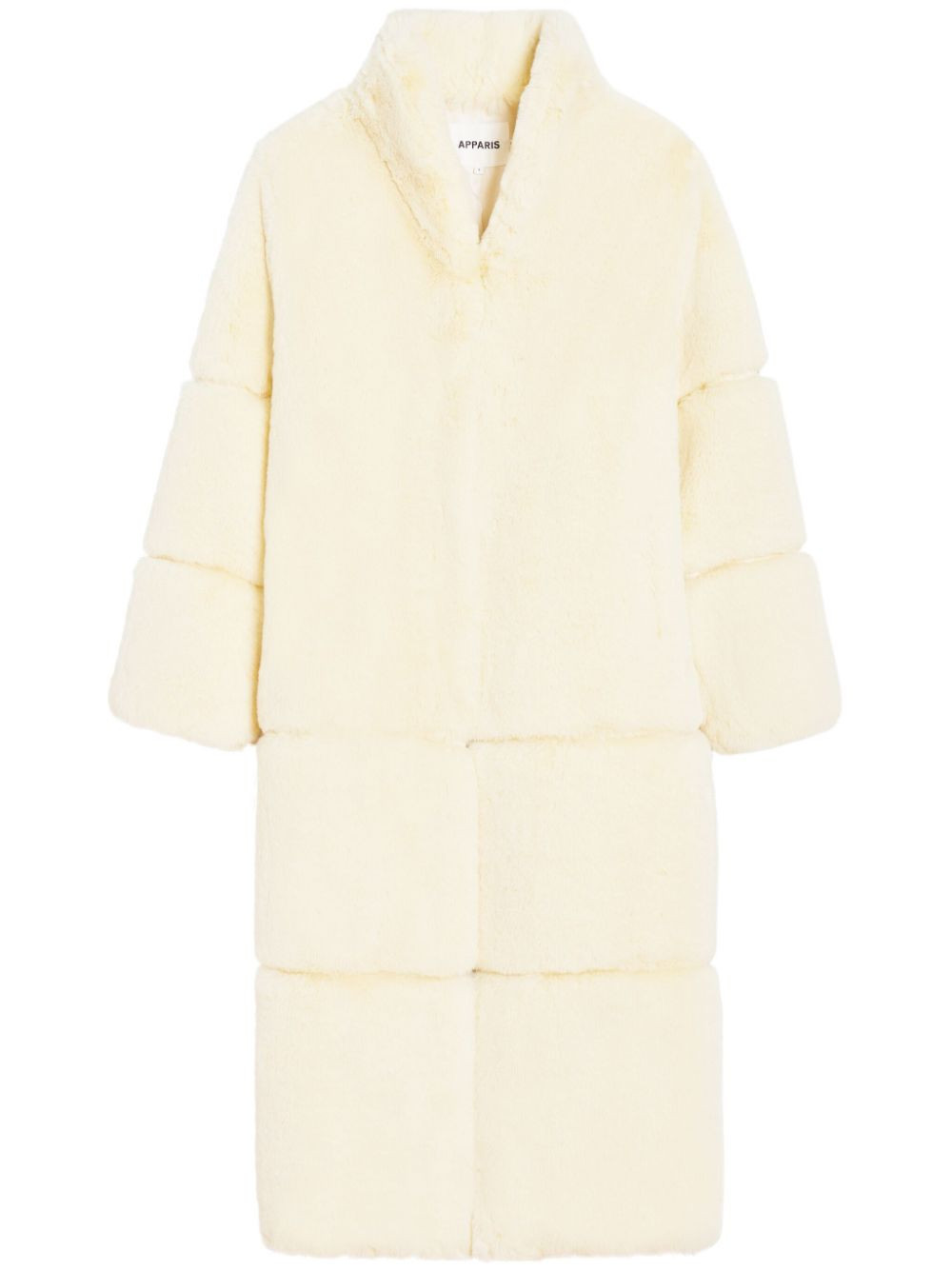 Apparis Sylke V-neck faux-fur coat - White | Farfetch Global