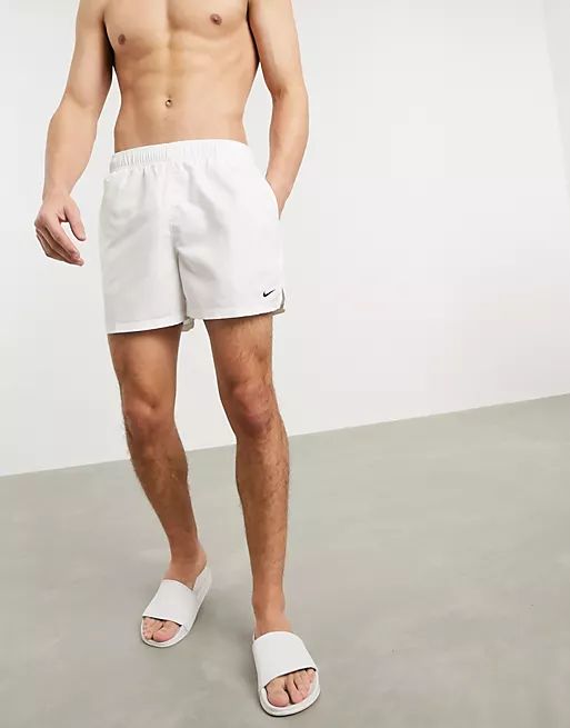 Nike Swimming 5inch Volley shorts in white | ASOS (Global)