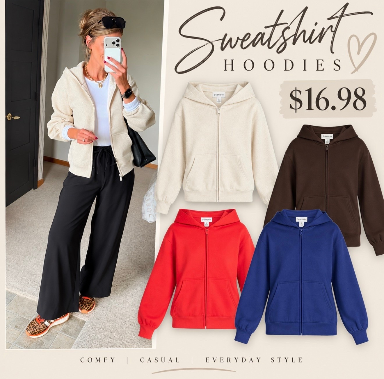 Comfy casual outfit idea
Jacket/ small
Top/small
Pants/ medium

#LTKOver40 #LTKSeasonal