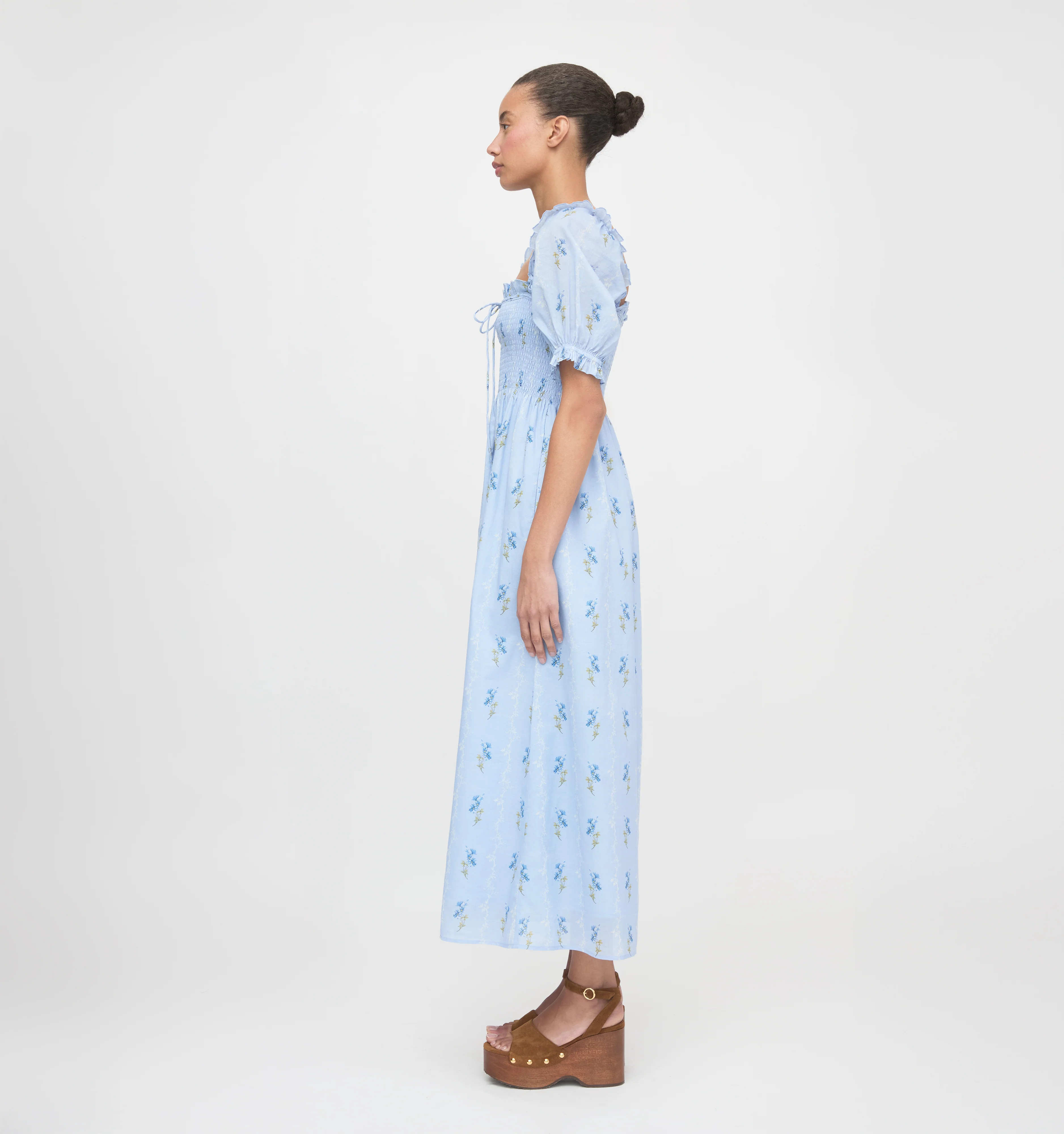 The Scarlett Nap Dress - Bluebird Tonal Seersucker | Hill House Home US