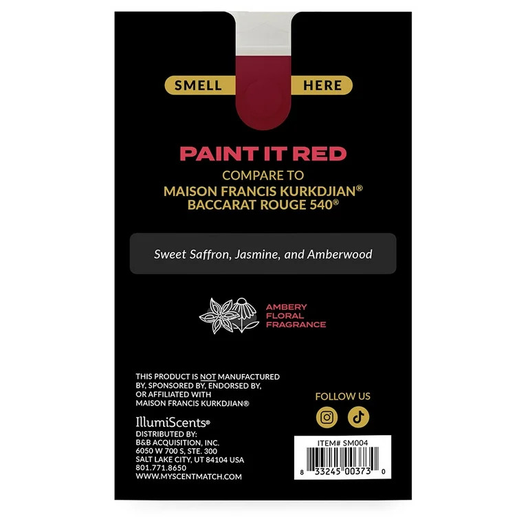 IllumiScents ScentMatch 3 oz Wax Melts, Paint It Red, Compare to Baccarat Rouge 540 | Walmart (US)