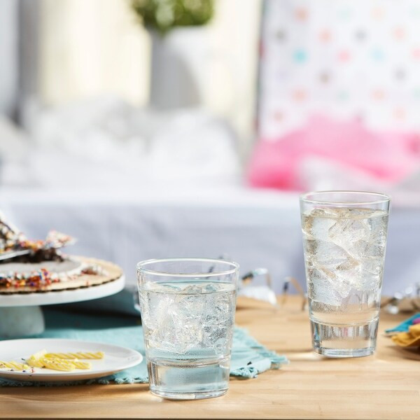 Libbey Geo 16-Piece Tumbler and Rocks Glass Set | Bed Bath & Beyond