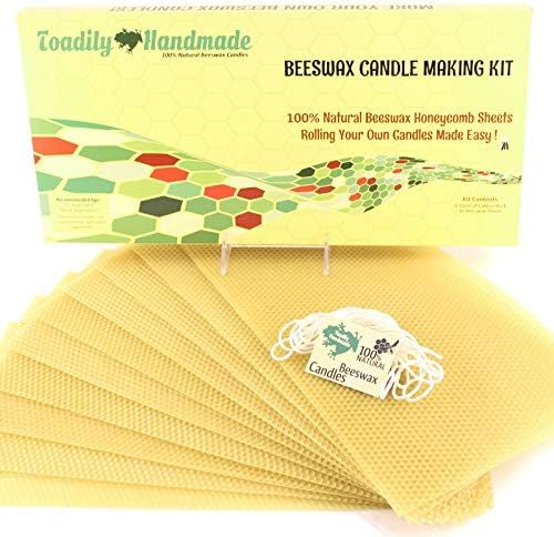 Make Your Own Beeswax Candle Kit - Includes 10 Full Size 100% Beeswax Honeycomb Sheets in Natural... | Amazon (US)