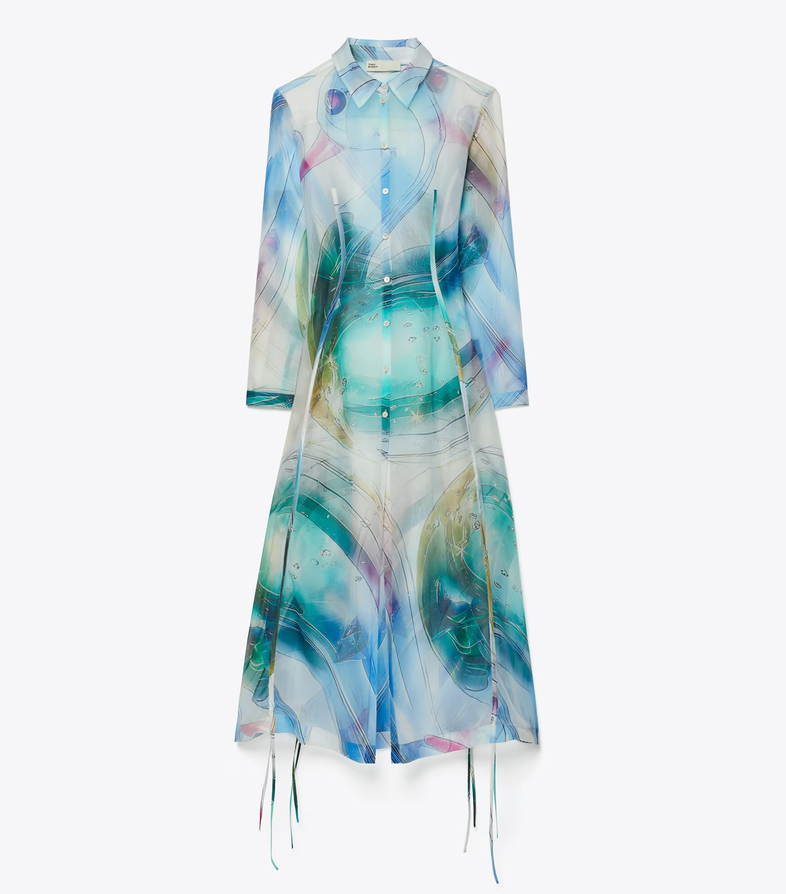 Silk Organza Shirtdress: Women's Designer Coverups | Tory Burch | Tory Burch (US)