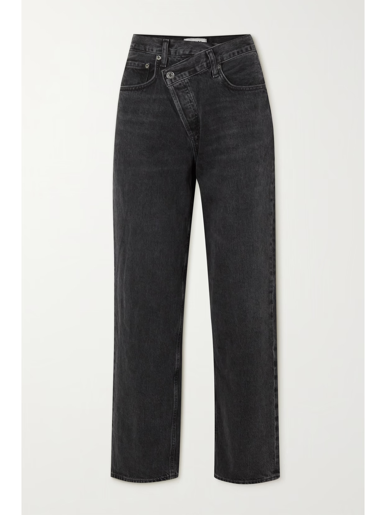 AGOLDE - Criss Cross High-rise Straight-leg Organic Jeans - Black | NET-A-PORTER (UK & EU)