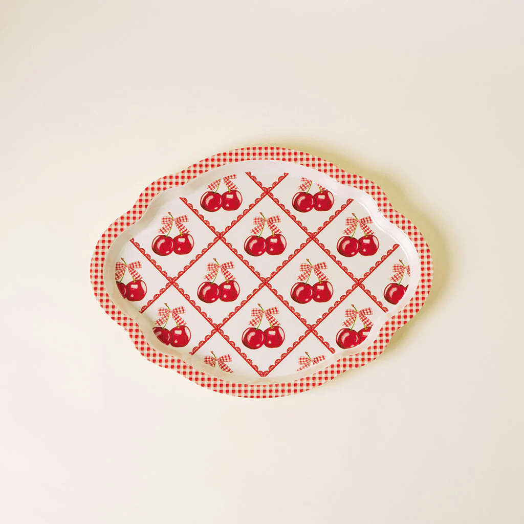 Cherry Red Holiday Cheryl Server Platter | Posh Peanut® | Posh Peanut