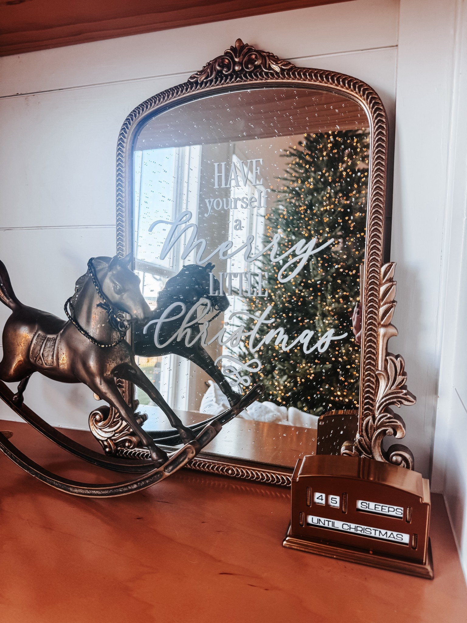 This brass advent calendar from target is the perfect addition to this little corner of my Christmas decor

#LTKSeasonal #LTKHome #LTKHoliday