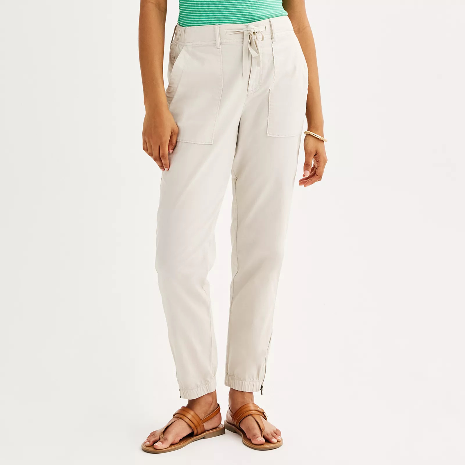 Women's Sonoma Goods For Life® Zip Hem Core Utility Jogger Pants | Kohl's