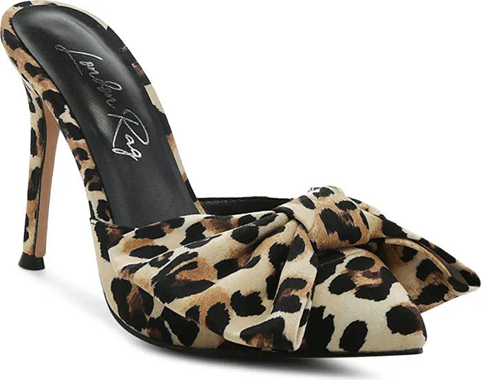 Joelle Leopard Bow Mule Pump (Women) | Nordstrom Rack