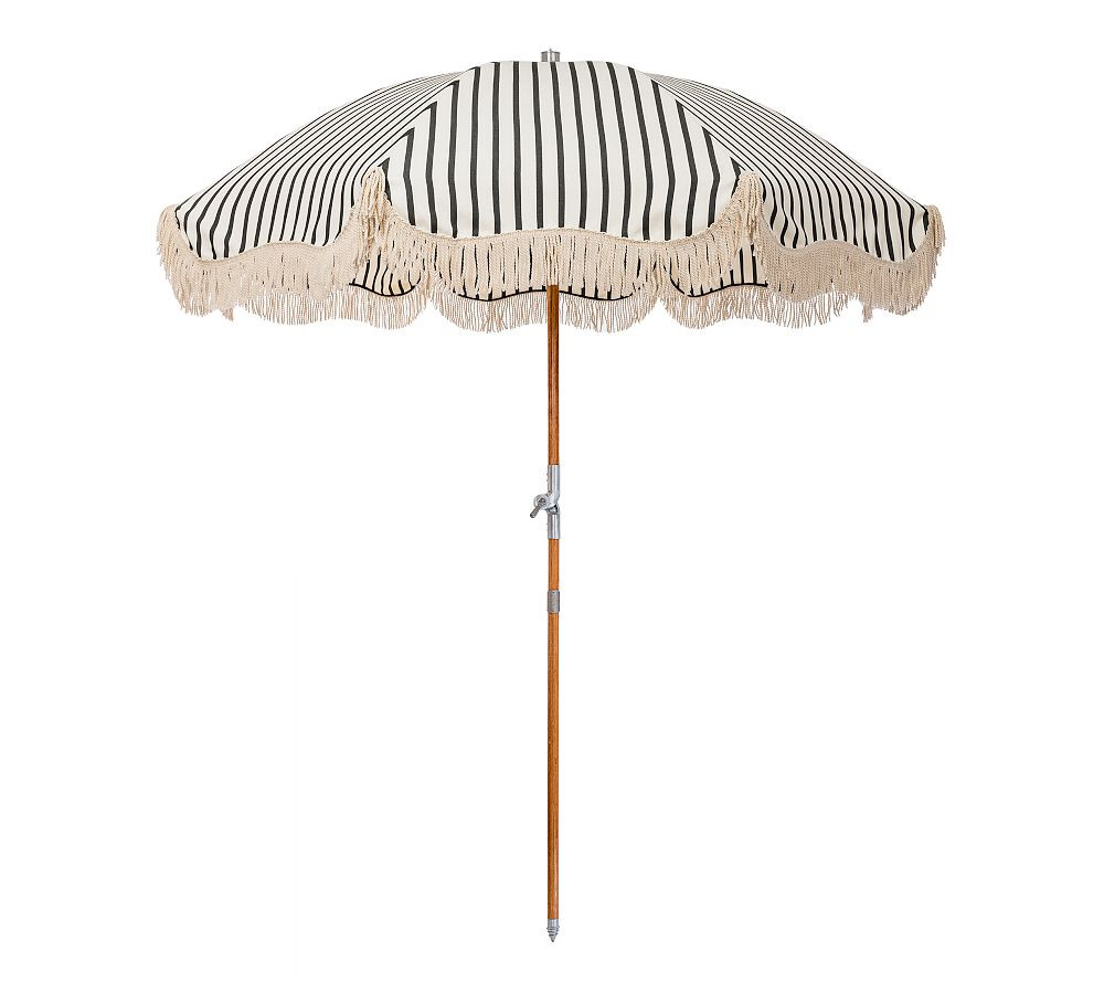 St. Tropez Premium Fringed Beach Umbrella | Pottery Barn (US)