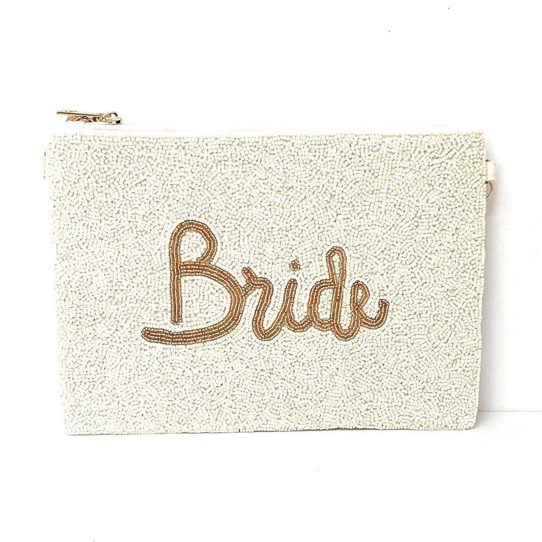 BRIDE Beaded Crossbody Purse, Gift For Bride, Bride Beaded Purse, Bridal Crossbody Purse, Bachelo... | Etsy (US)