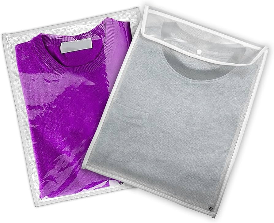 Breathable Cashmere Sweater Storage Bag, Convenient Snap With Flap Closure, Clear Window For Easy... | Amazon (US)