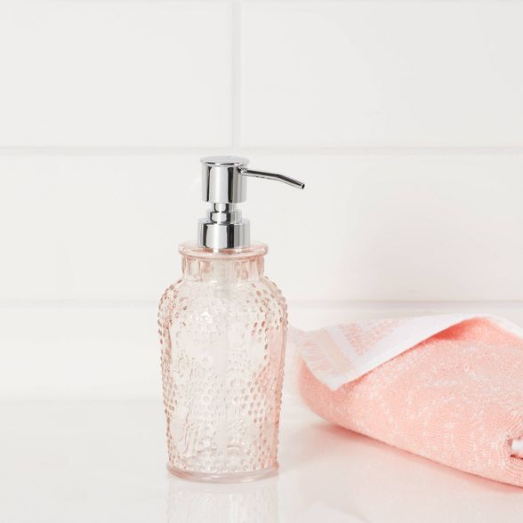 Glass Soap/Lotion Dispenser Blush - Threshold™ | Target