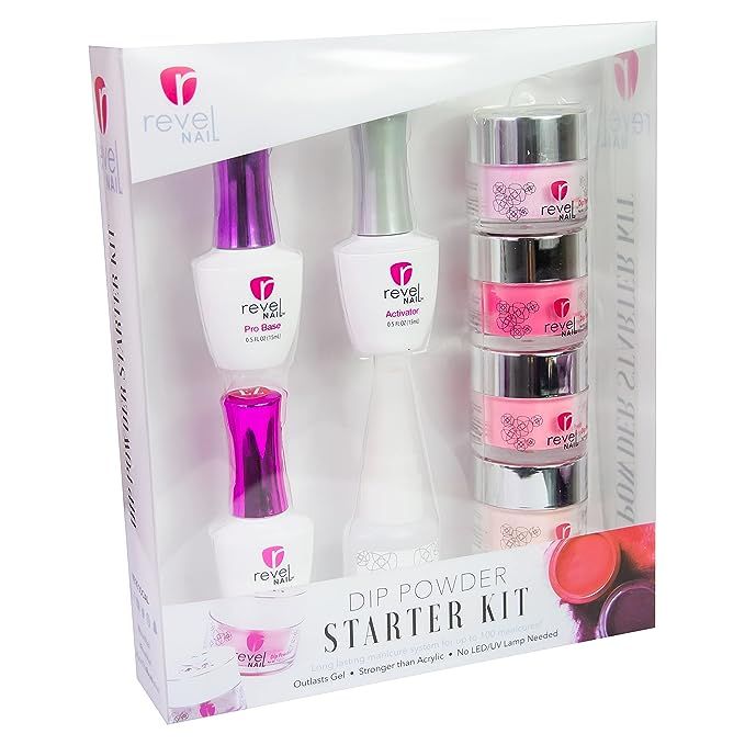 Revel Nail Dip Powder Nail Kit, Pretty in Pink (4 Colors) | Amazon (US)